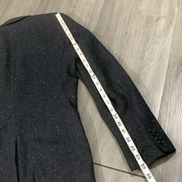 Scotch & Soda Black, Royal Blue, White Unlined Tweed 2 Button Sports Coat size M